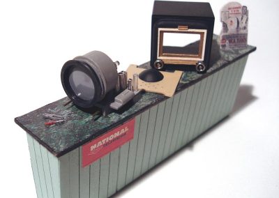 Scale model TV repair equipment.