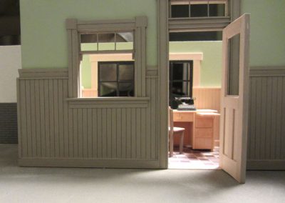 A peek inside of the freight office.