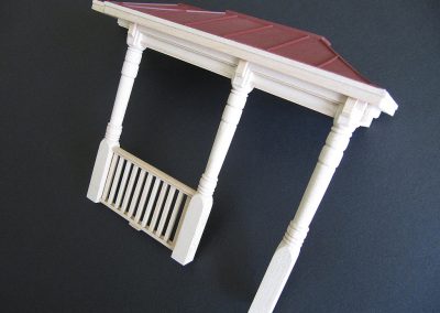 Construction of the front porch.