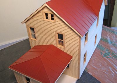 Another angle of the nearly completed model home.