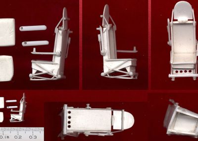 Some of the seats and other cockpit components for the Lancaster.