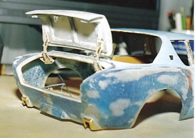 The Avanti body during the upgrade process prior to repainting.