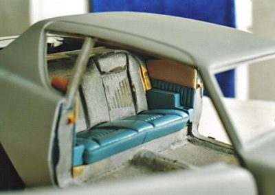 Roger then dyed the interior with the proper color of Turquoise.