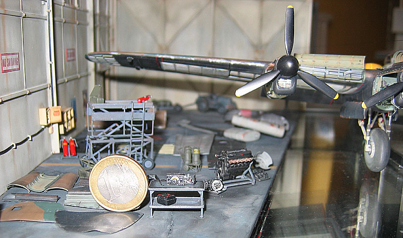 1/72 Scale Aircraft Components Some tiny scale aircraft components compared with a one Euro coin.