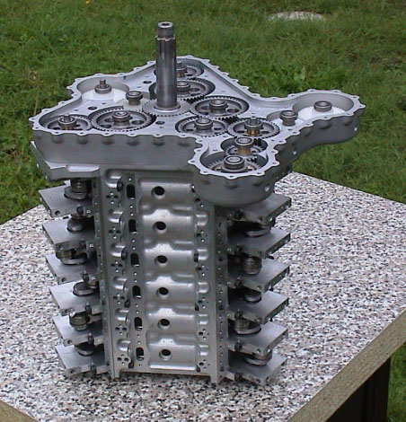 Deltic Engine Assembly Deltic engine progress as of August, 2003.