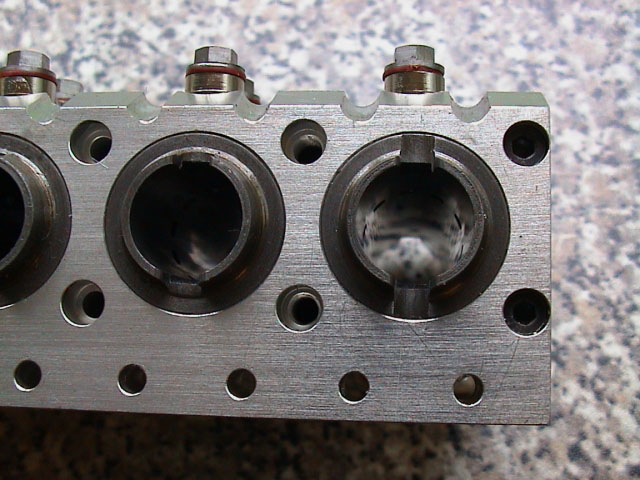 Deltic Cylinder Liners Some of the cylinder liners are inserted in block 2.