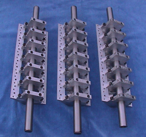 Deltic Crankshaft Bearing Frames Three crankshaft main bearing frames for the Deltic engine.