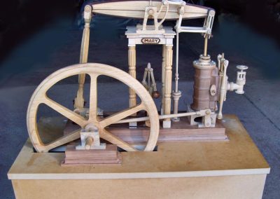 The "Mary" walking beam steam engine.