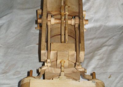 The major engine components are seen here.