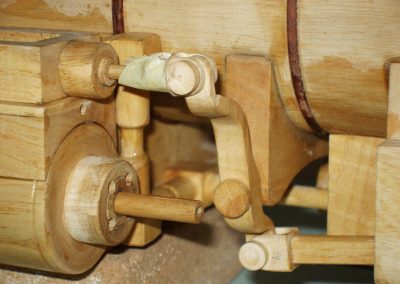 This close-up shows part of the drive mechanism and valve gear.