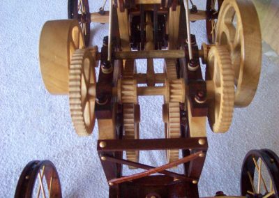 Here the gears are in place on the model.