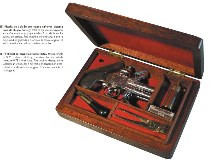 Four-Barreled Pocket Pistol A miniature flintlock four-barreled pocket pistol.