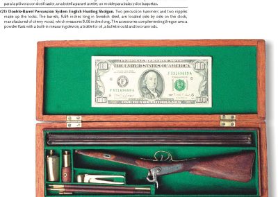 Antonio’s double-barreled percussion system English hunting shotgun.