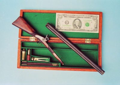 Antonio’s double-barreled percussion system English hunting shotgun.
