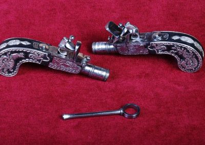 Two 1/3 Scale Boutet pocket pistols.