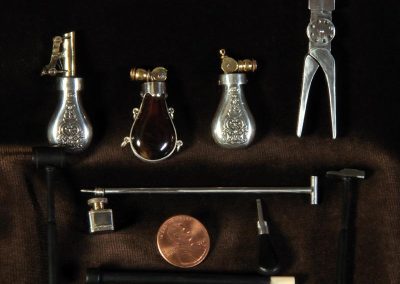 The ramrod pipes and ramrods are made from ebony and ivory.