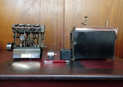 Two scale model engines made by Antonio.