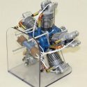The Warner large scale 5-cylinder radial aircraft engine.