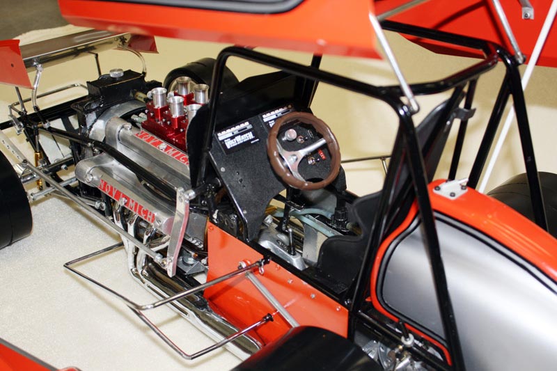 The 1/4 scale Riggle NOVI DOHC sprint car.