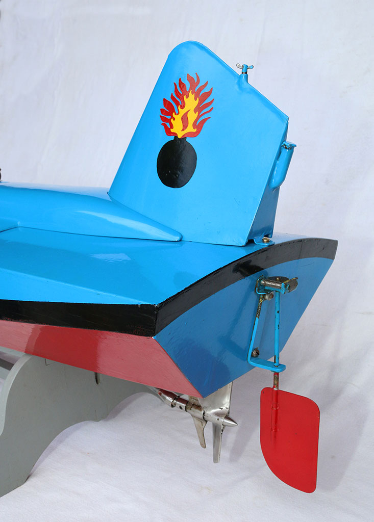 The Fire Bomb radio controlled hydroplane.