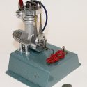 A German single-cylinder air-cooled .60 model airplane engine.