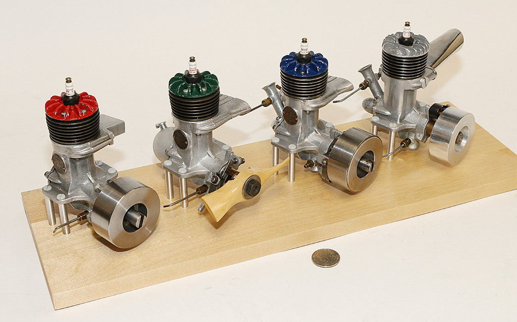 Four Atwood Crown Champion Model Engines
