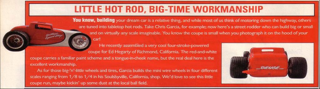 An excerpt about the Ford OS tether car from Street Rod Magazine.