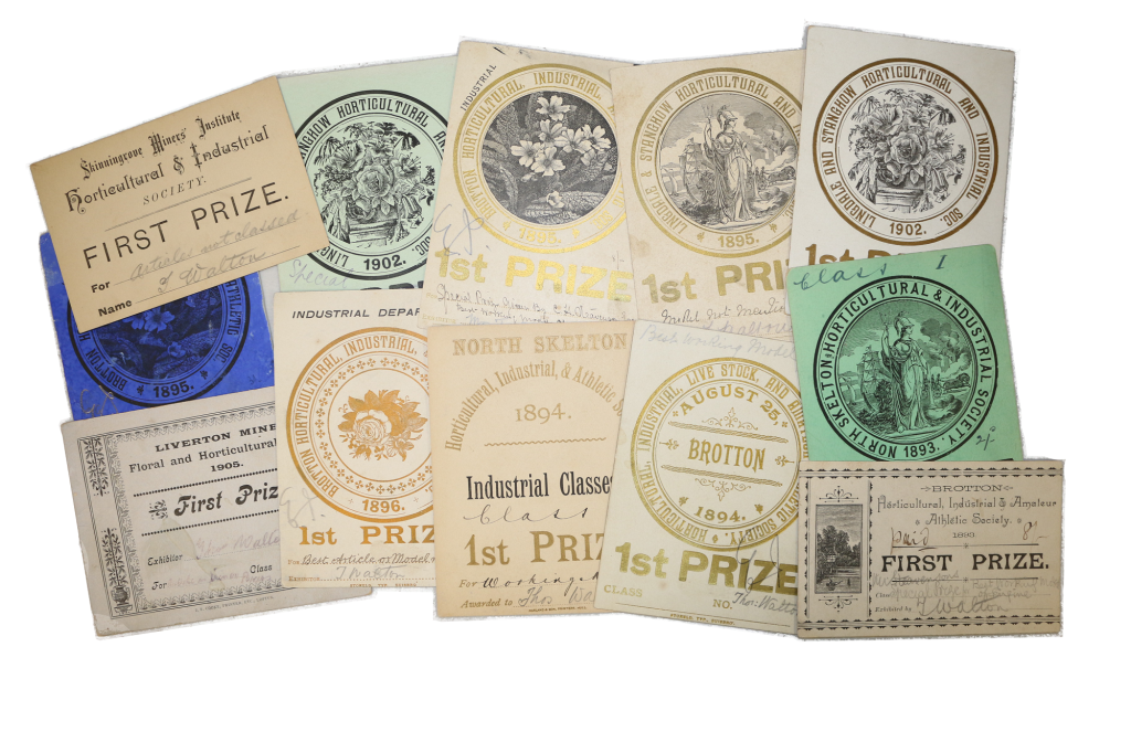 Various awards for the stationary steam engine. (Also donated by Fred Leonard.)
