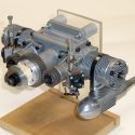 A gear driven Twin Webra .61 engine.