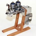 An Allyn "Sea Fury" 2-cylinder model inboard/outboard boat motor.