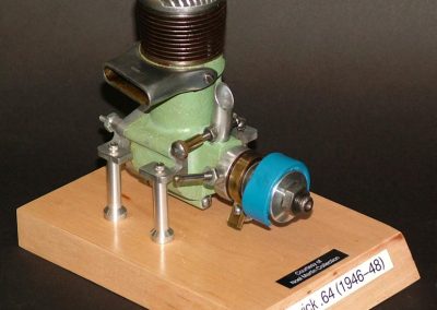 An Orwick .64 engine, Serial No. 64963.