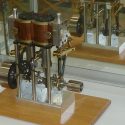 A 2-cylinder reversible marine steam engine.