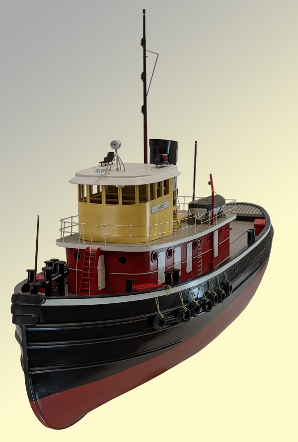 Jerry Lake's radio-controlled steam powered tugboat.