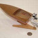 Miniature Model Ski Boat With Outboard Engine