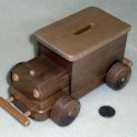 Wooden Toy Truck Coin Bank