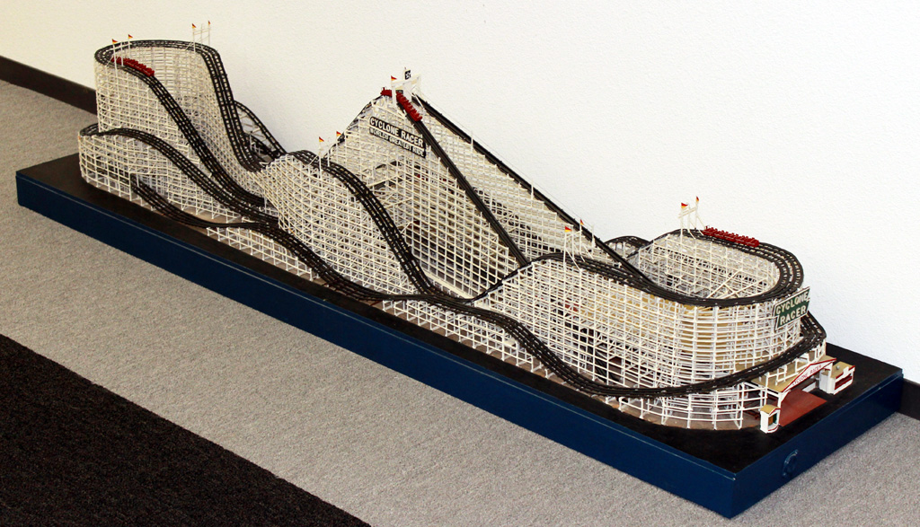“Cyclone Racer” Wooden Roller Coaster Model