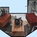 Peter Renzetti's puddle weld sculptures.