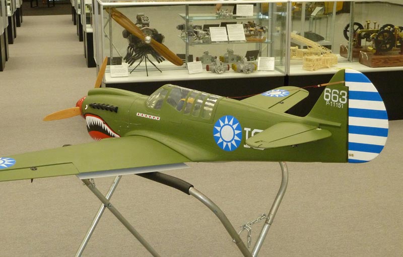 A 1/5 scale R/C model P-40 Warhawk.