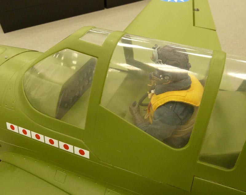 A 1/5 scale R/C model P-40 Warhawk.