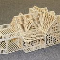 This miniature Victorian home was built entirely from matchsticks.