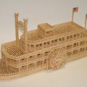 Sidewheel Riverboat Matchstick Model