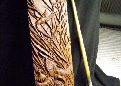 A miniature wood carving made by Vladimir Rusinov.