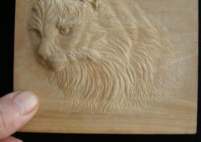 A miniature wood carving made by Vladimir Rusinov.