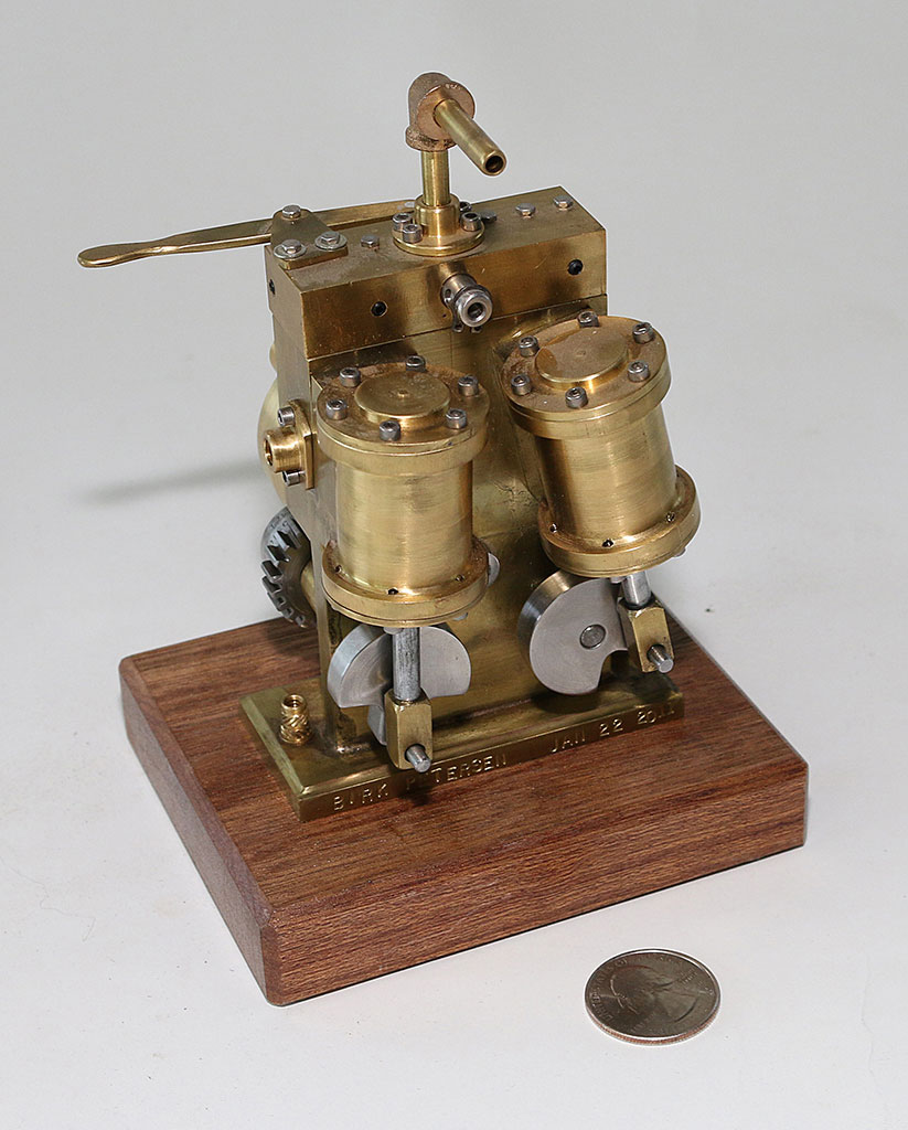 Geared Oscillating 2-Cylinder Steam Engine