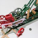 A scale model of an Ann Arbor hay press wagon. 