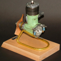 An Orwick .64 model airplane engine built in 1946.