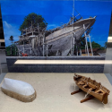 Scale Model Ship’s Boat and Boat Builder’s Block
