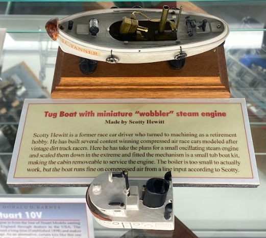 Tug Boat With Miniature “Wobbler” Steam Engine