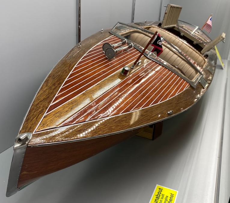 1/6 Scale Gar Wood Runabout Lou's 1/6 scale Gar Wood from the front.