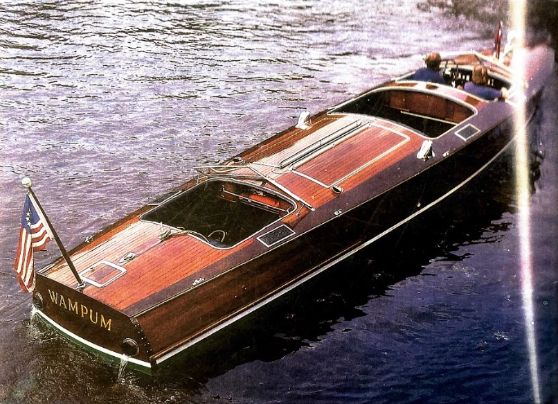 Gar Wood "Wampump" Runabout. The original Gar Wood "Wampum" 33' runabout that Lou used as a reference for his model.